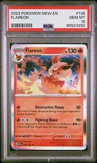 2023 Pokemon Mew En-151 136 Flareon PSA