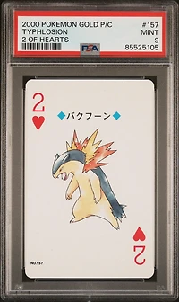 2000 Pokemon Gold Version Playing Cards 157 Typhlosion PSA 9