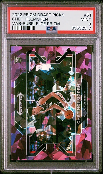2022-23 Panini Prizm Draft Picks 51 Chet Holmgren PSA 9