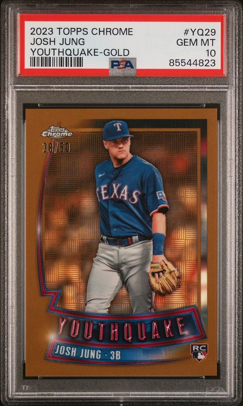 2023 Topps Chrome Youthquake Yq29 Josh Jung Gold Refractor PSA 10
