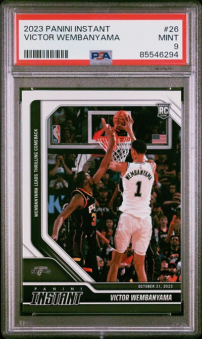 2023 Panini Instant 26 Victor Wembanyama PSA 9