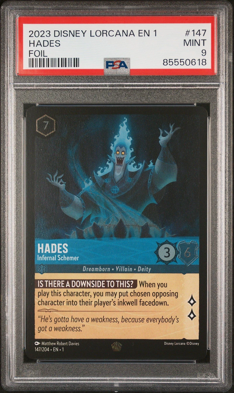 2023 Disney Lorcana En 1-the First Chapter 147 Hades PSA 9