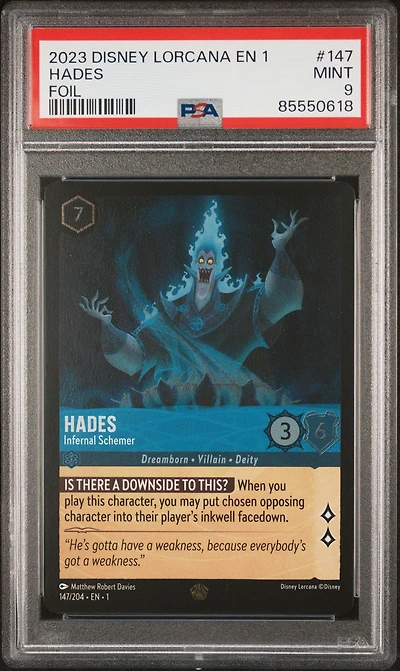2023 Disney Lorcana En 1-the First Chapter 147 Hades PSA 9
