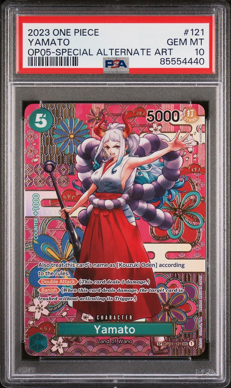 2023 One Piece Op05-awakening Of The New Era 121 Yamato Special Alternate Art PSA 10