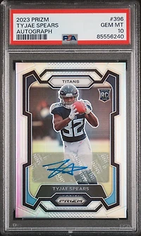 2023 Panini Prizm 396 Tyjae Spears Autograph PSA 10