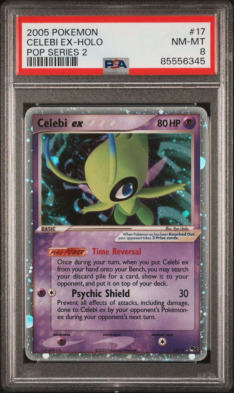 2005 Pokemon Pop Series 2 17 Celebi Ex-holo PSA 8