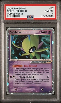 2005 Pokemon Pop Series 2 17 Celebi Ex-holo PSA 8