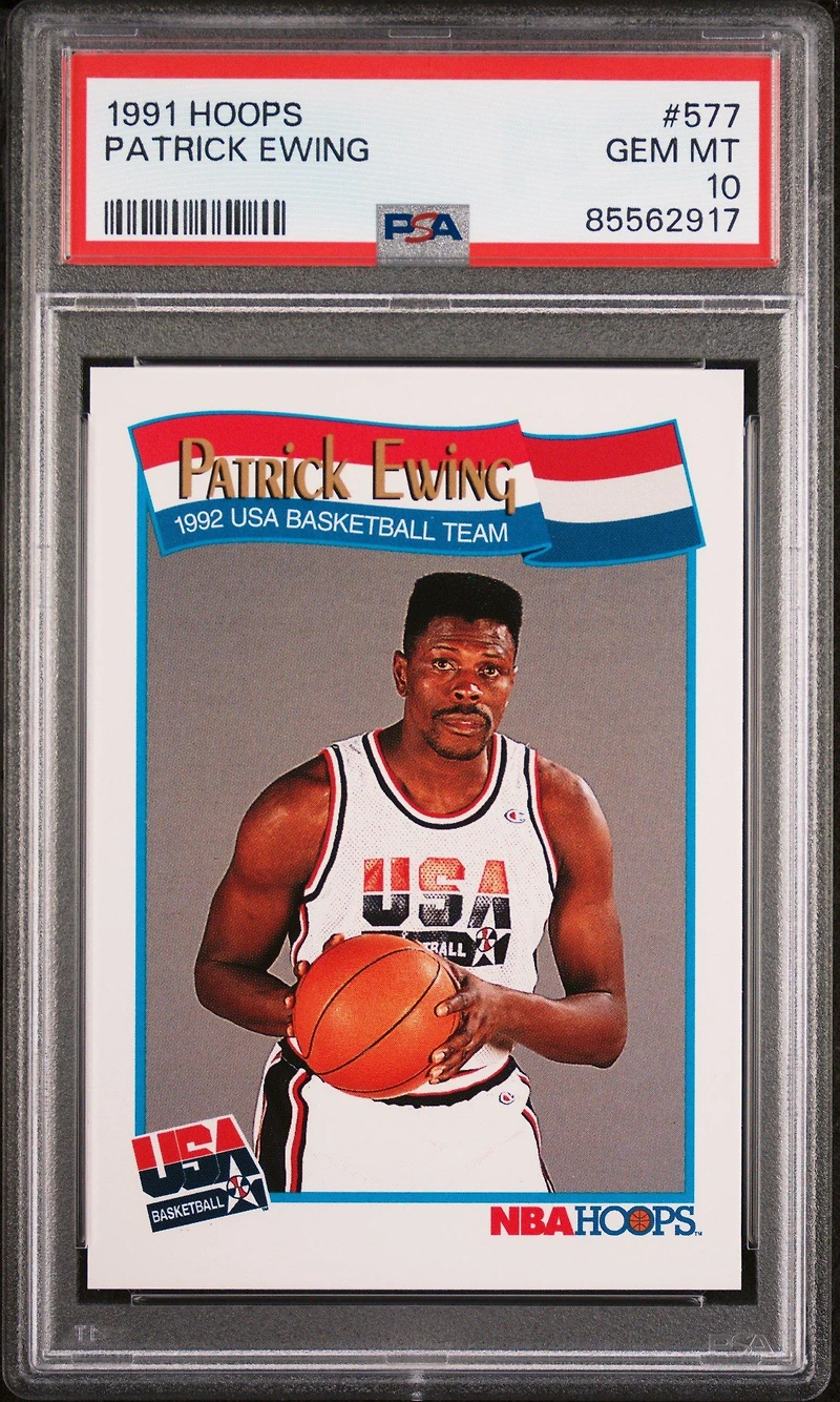1991 Hoops 577 Patrick Ewing PSA 10
