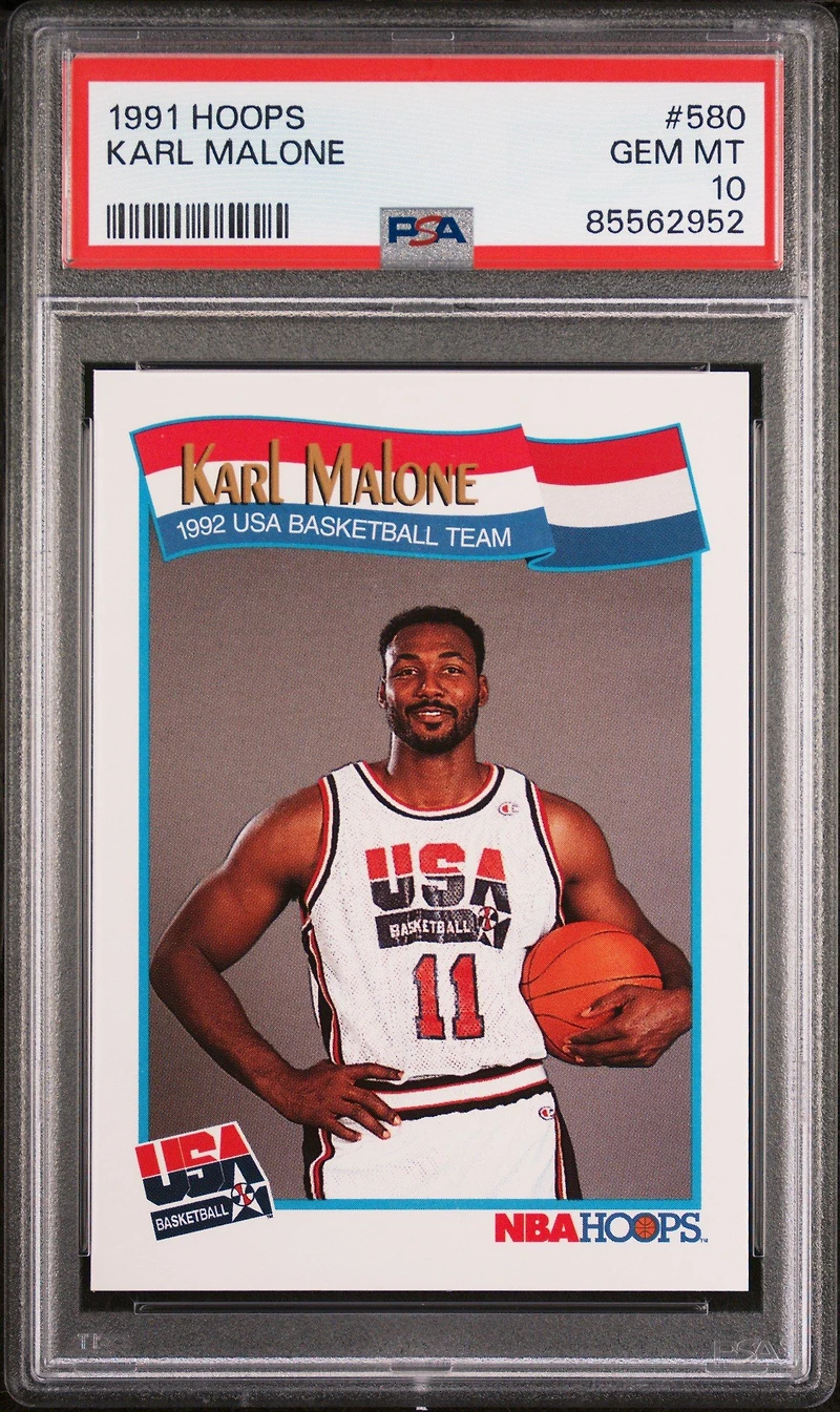 1991 Hoops 580 Karl Malone PSA 10