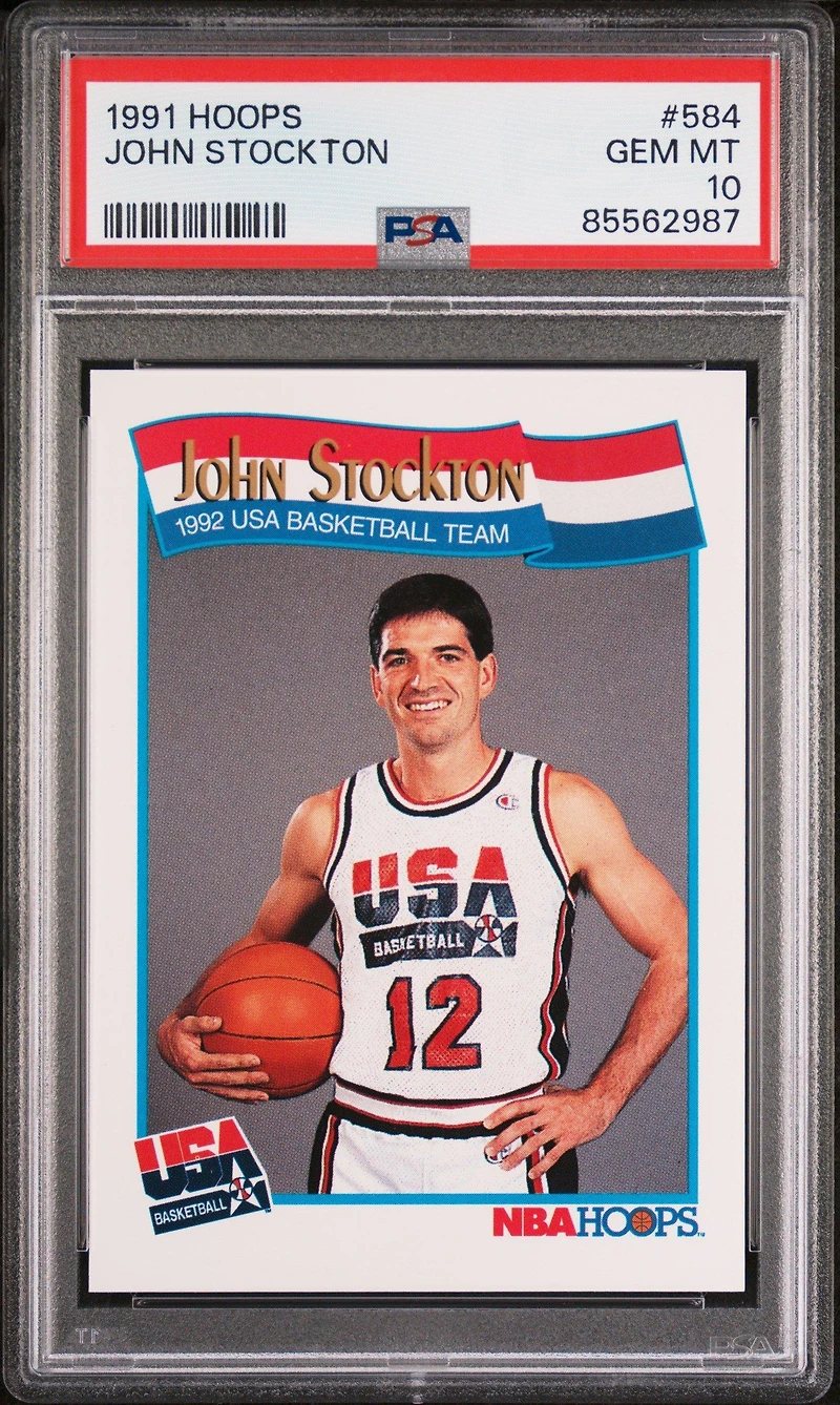 1991 Hoops 584 John Stockton PSA 10