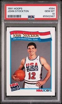 1991 Hoops 584 John Stockton PSA 10