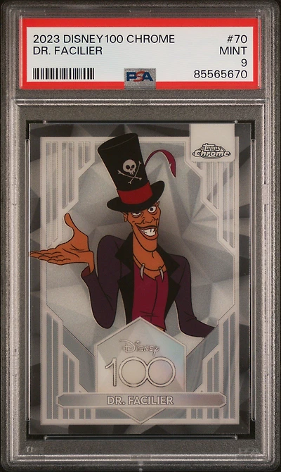 2023 Topps Chrome Disney100 70 Dr. Facilier PSA 9