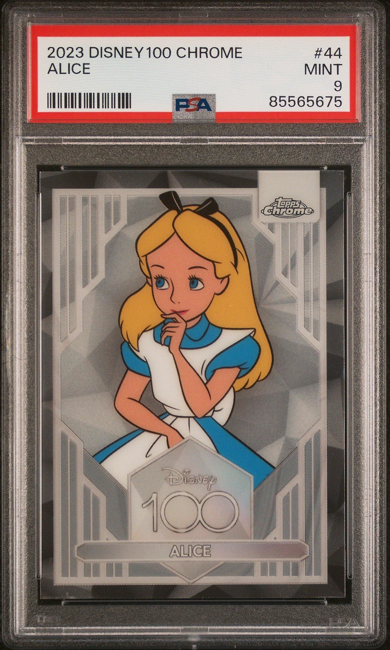 2023 Topps Chrome Disney100 44 Alice PSA 9