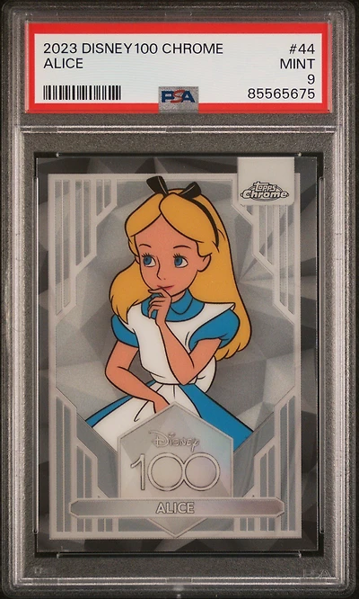 2023 Topps Chrome Disney100 44 Alice PSA 9