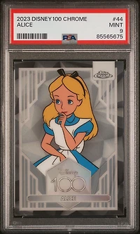 2023 Topps Chrome Disney100 44 Alice PSA 9