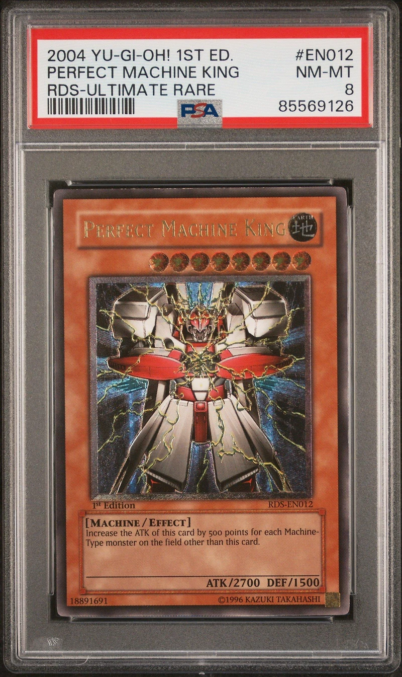 2004 Yu-gi-oh! Rds-rise Of Destiny En012 Perfect Machine King 1st Edition-ultimate Rare PSA 8