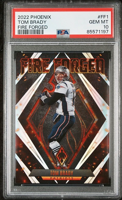 2022 Panini Phoenix Fire Forged Ff1 Tom Brady PSA 10