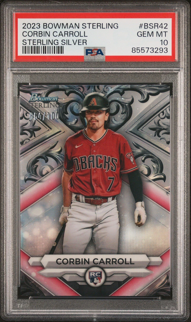 2023 Bowman Sterling Bsr42 Corbin Carroll Sterling Silver PSA 10