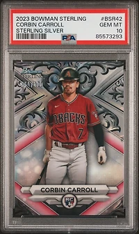 2023 Bowman Sterling Bsr42 Corbin Carroll Sterling Silver PSA 10