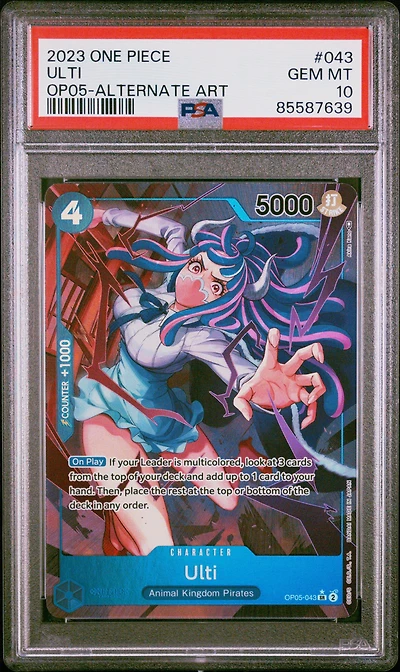 2023 One Piece Op05-awakening Of The New Era 043 Ulti Alternate Art PSA 10