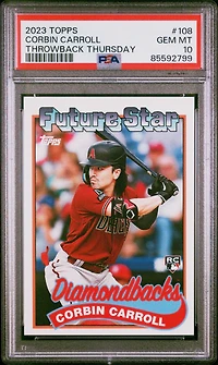 2023 Topps Throwback Thursday 108 Corbin Carroll PSA 10