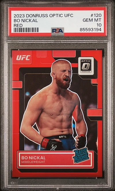 2023 Panini Donruss Optic Ufc 120 Bo Nickal Red PSA