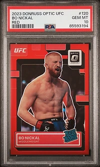 2023 Panini Donruss Optic Ufc 120 Bo Nickal Red PSA