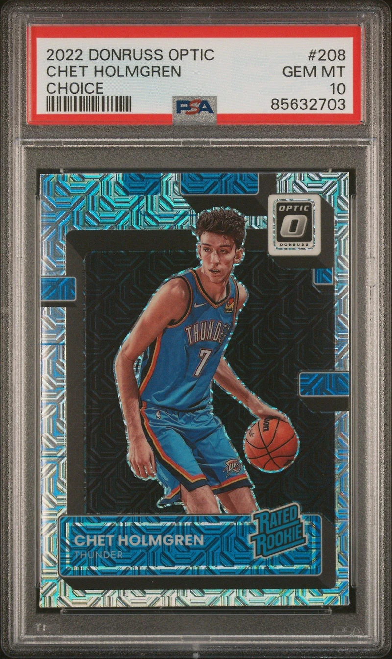 2022 Panini Donruss Optic 208 Chet Holmgren Choice PSA 10