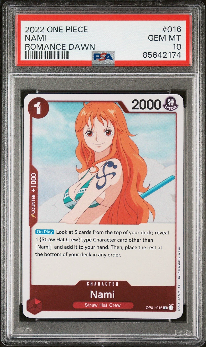 2022 One Piece Romance Dawn 016 Nami PSA 10