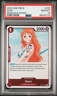 2022 One Piece Romance Dawn 016 Nami PSA 10