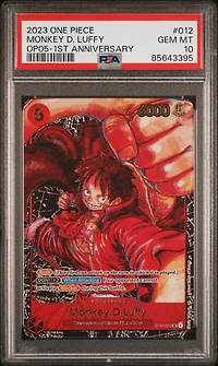 2023 One Piece Awakening Of The New Era 012 Monkey D. Luffy 1st Anniversary PSA 10