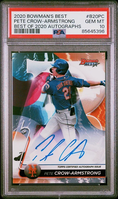 2020 Bowman's Best Best Of 2020 Autographs B20pc Pete Crow-armstrong PSA 10