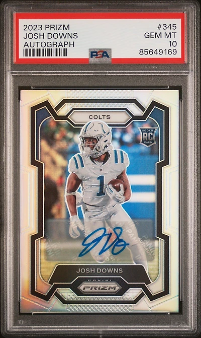 2023 Panini Prizm 345 Josh Downs Autograph PSA