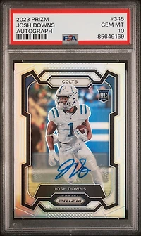 2023 Panini Prizm 345 Josh Downs Autograph PSA