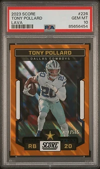 2023 Panini Score 226 Tony Pollard Lava PSA 10