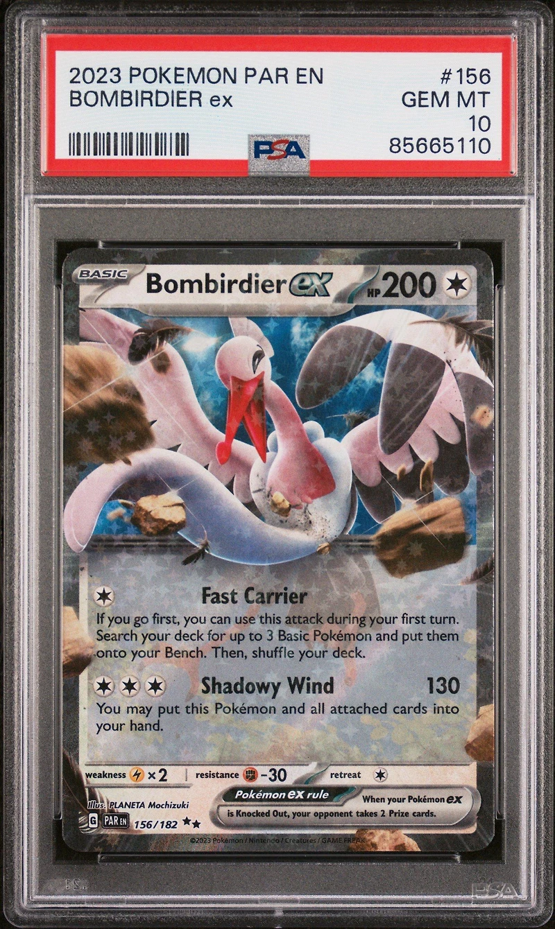 2023 Pokemon Par En-paradox Rift 156 Bombirdier Ex PSA 10