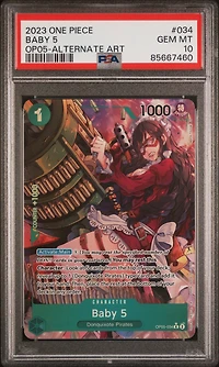2023 One Piece Awakening Of The New Era 034 Baby 5 Alternate Art PSA 10