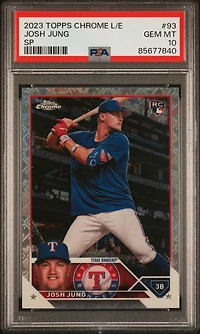 2023 Topps Chrome Logofractor Edition 93 Josh Jung Sp PSA 10