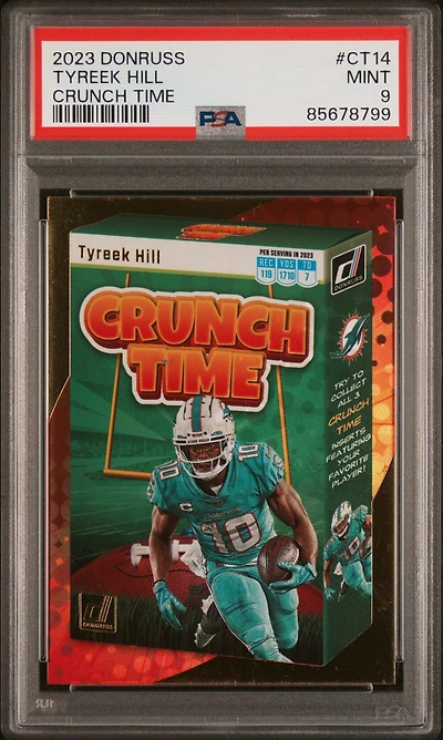 2023 Panini Donruss Crunch Time Ct14 Tyreek Hill PSA 9