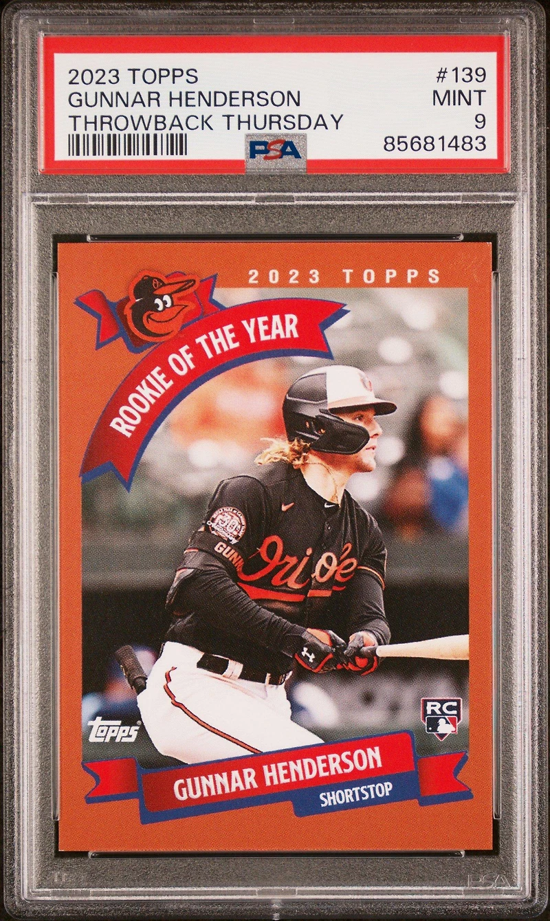 2023 Topps Throwback Thursday Gunnar Henderson PSA