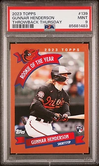 2023 Topps Throwback Thursday Gunnar Henderson PSA