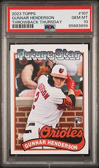 2023 Topps Throwback Thursday 107 Gunnar Henderson PSA 10