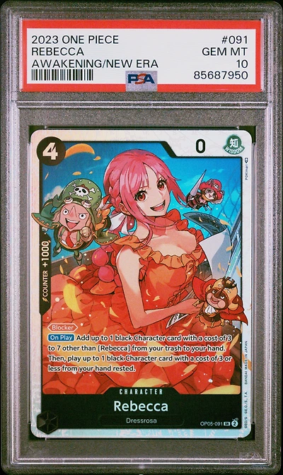 2023 One Piece Op05-awakening Of The New Era 091 Rebecca PSA 10