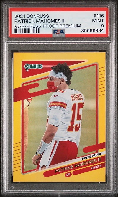 2021 Panini Donruss 116 Patrick Mahomes Ii Variation-press Proof Premium PSA