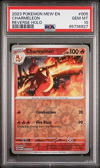 2023 Pokemon Mew En-151 005 Charmeleon Reverse Holo PSA