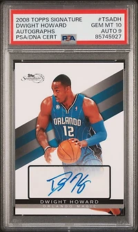 2008 Topps Signature Autographs Tsadh Dwight Howard PSA 10