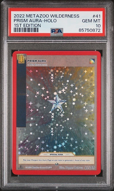 2022 Metazoo Wilderness 41 Prism Aura-holo 1st Edition PSA 10