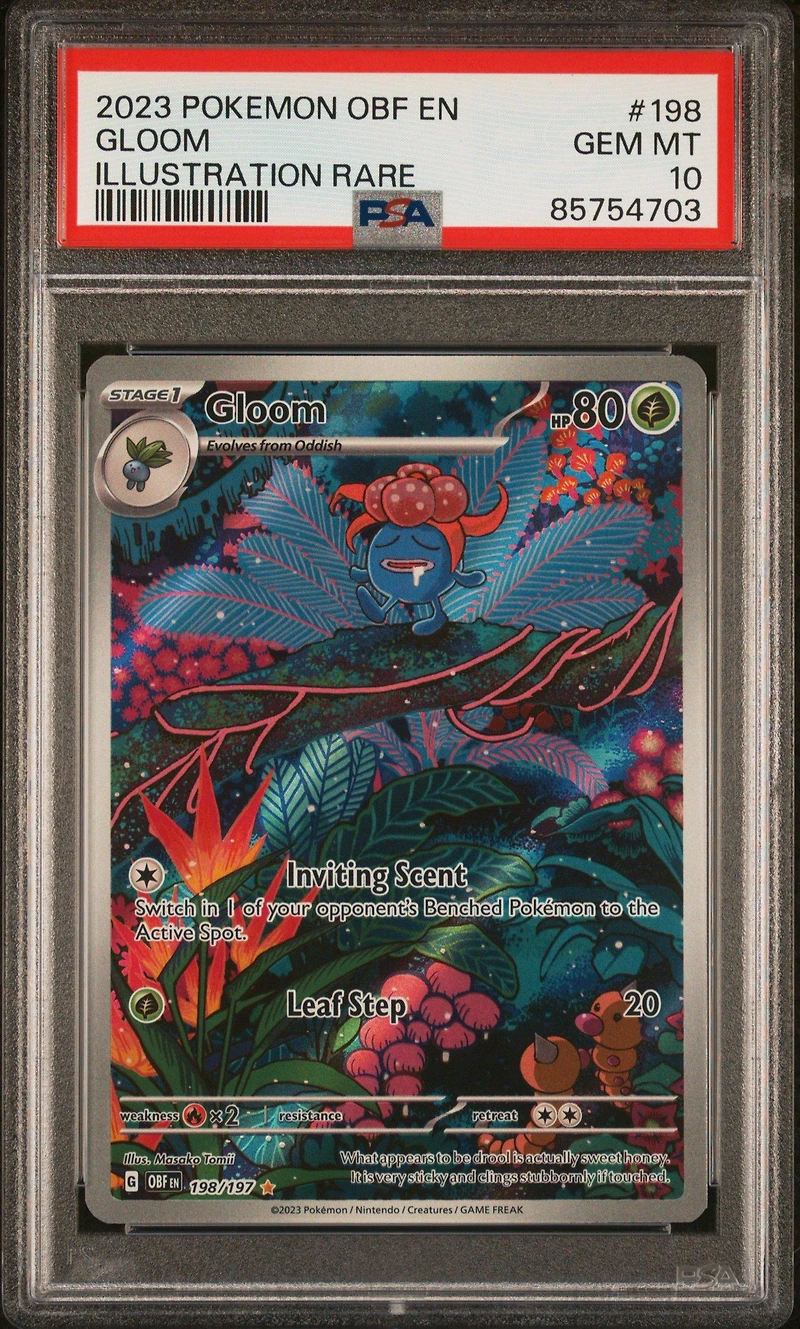 2023 Pokemon Obf En-obsidian Flames 198 Gloom PSA 10