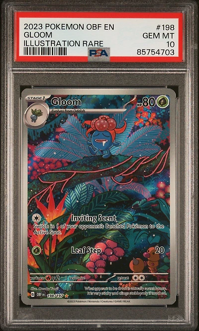 2023 Pokemon Obf En-obsidian Flames 198 Gloom PSA 10