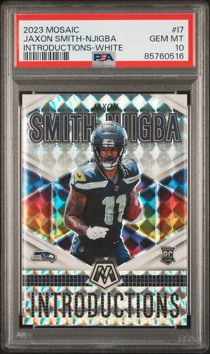 2023 Panini Mosaic Introductions I7 Jaxon Smith-njigba White PSA 10